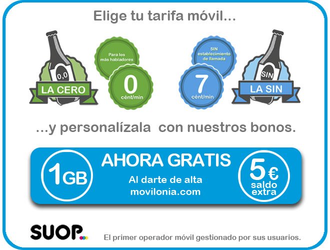 Promoción exclusiva Suop y Movilonia