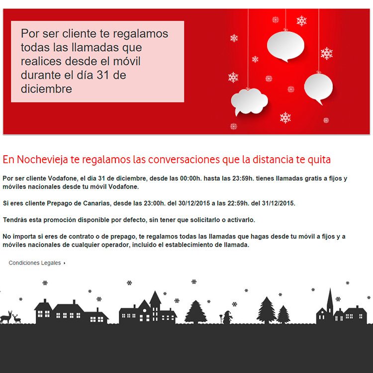 promoción de Nochevieja de Vodafone