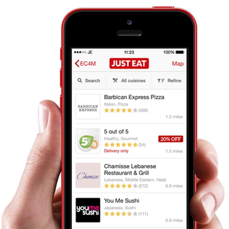 apps para pedir comida a domicilio