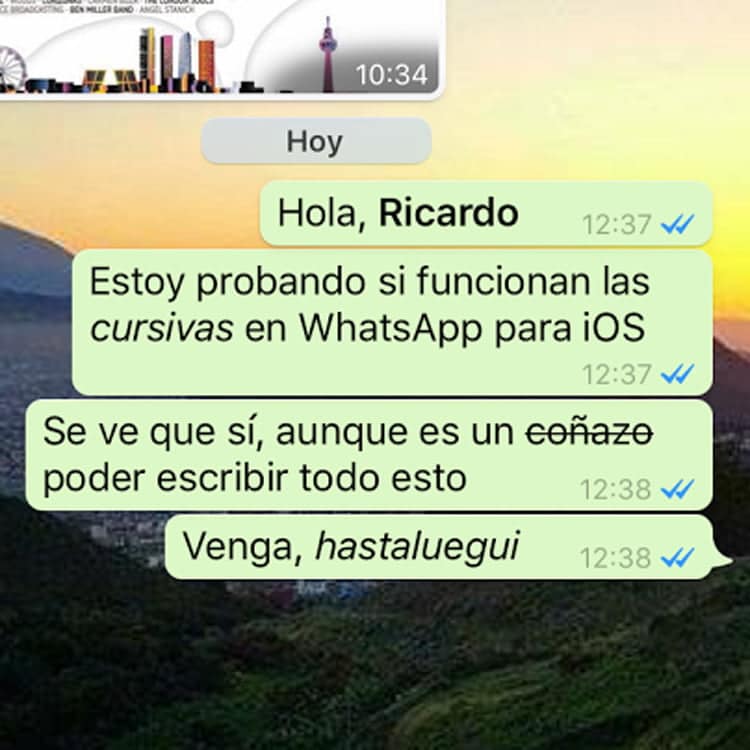 Negritas en WhatsApp