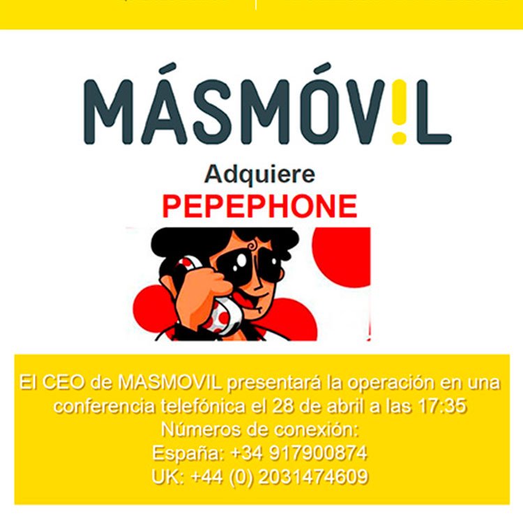 Masmóvil compra Pepephone
