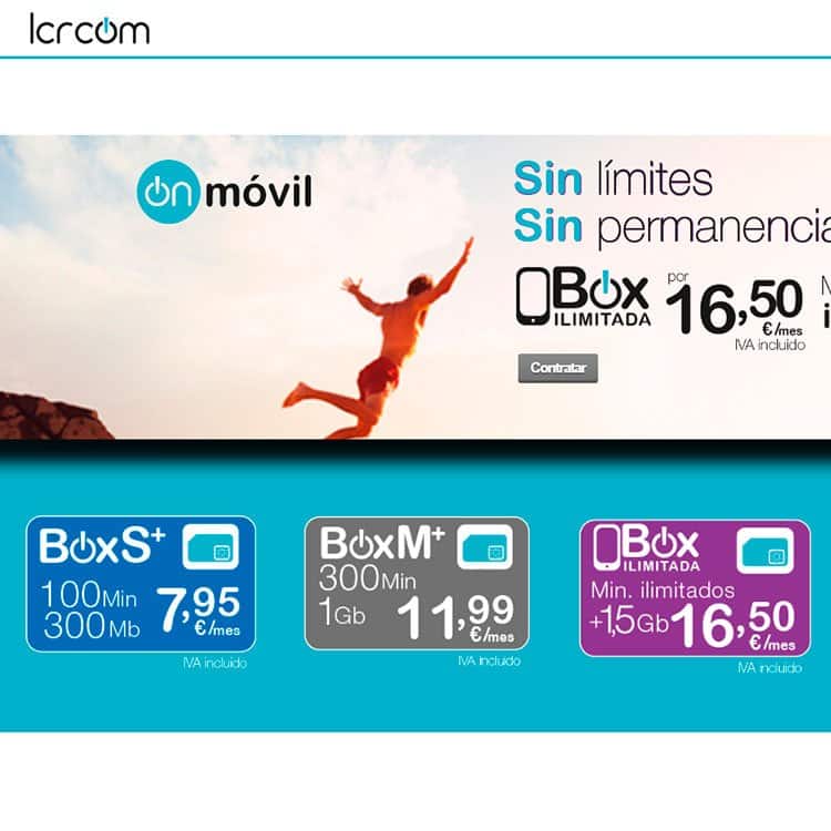 Tarifas con llamadas ilimitadas de ONmóvil, de Lcrcom