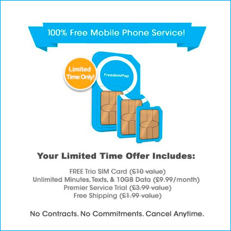 tarifa FreedomPop de 10GB