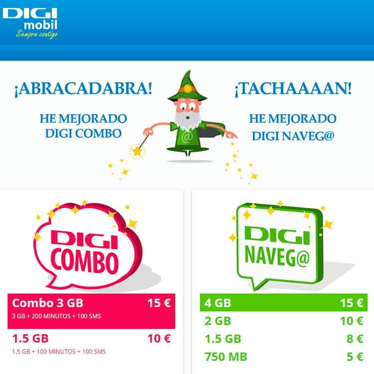 nuevas tarifas prepago DIGI mobil