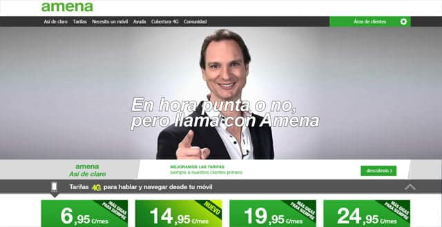 anuncio de Amena con Javier Cardenas