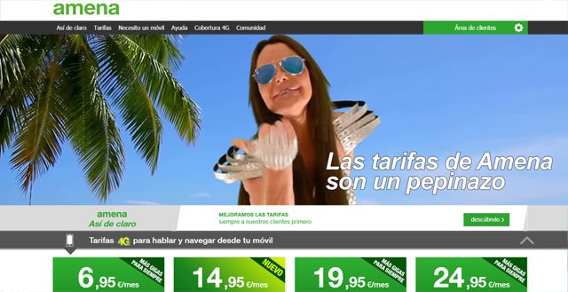 anuncio de Amena con Leticia Sabater