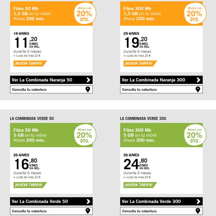 tarifas Combinadas de Yoigo