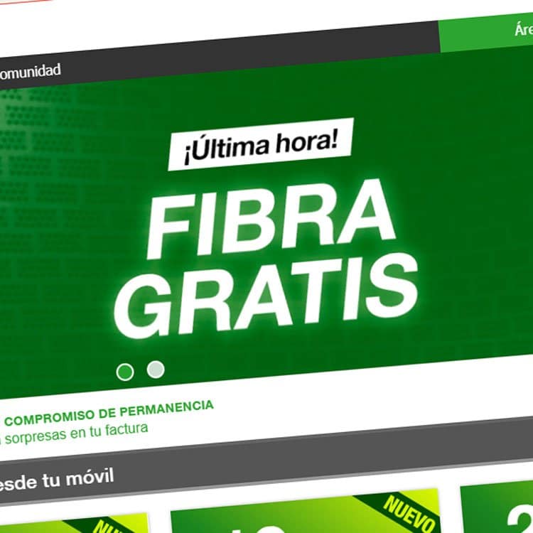 fibra gratis de Amena