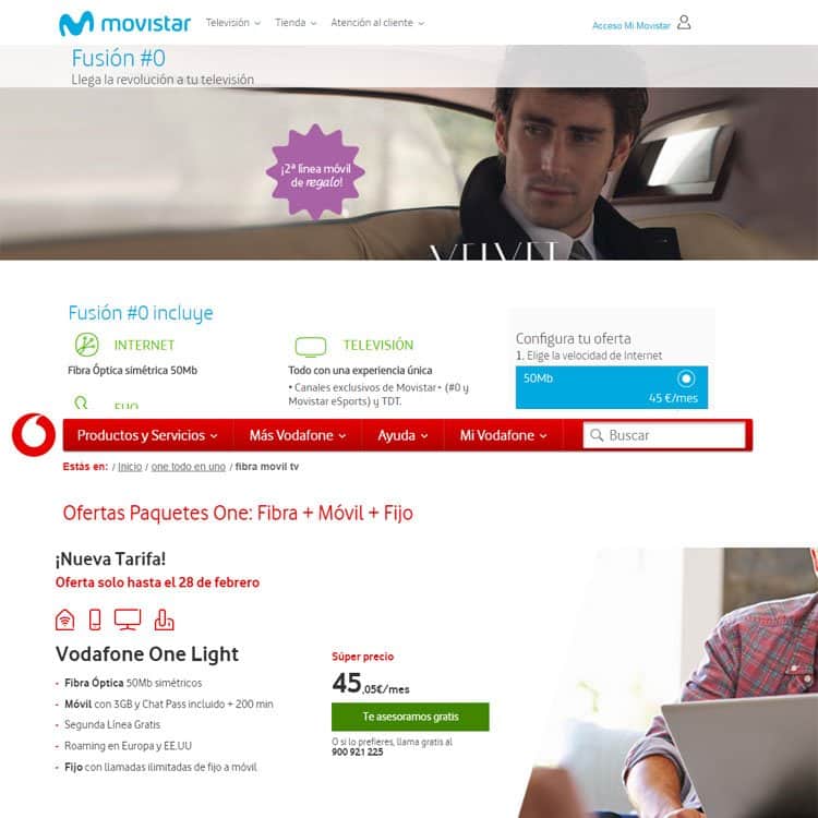 Vodafone One Light vs Movistar Fusión #0