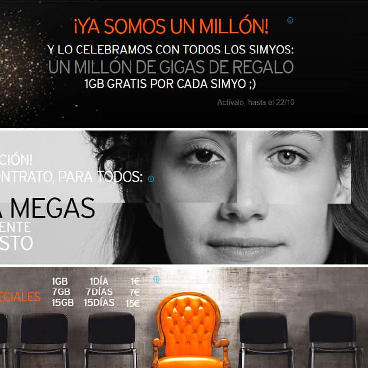 Simyo supera el millón de clientes y regala 1GB gratis