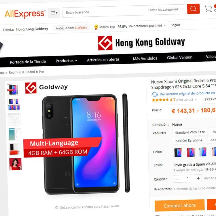 comprar Xiaomi en una tienda china