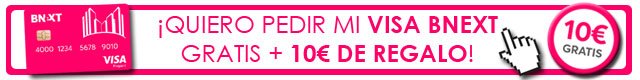 tarjeta Bnext con 10 euros gratis