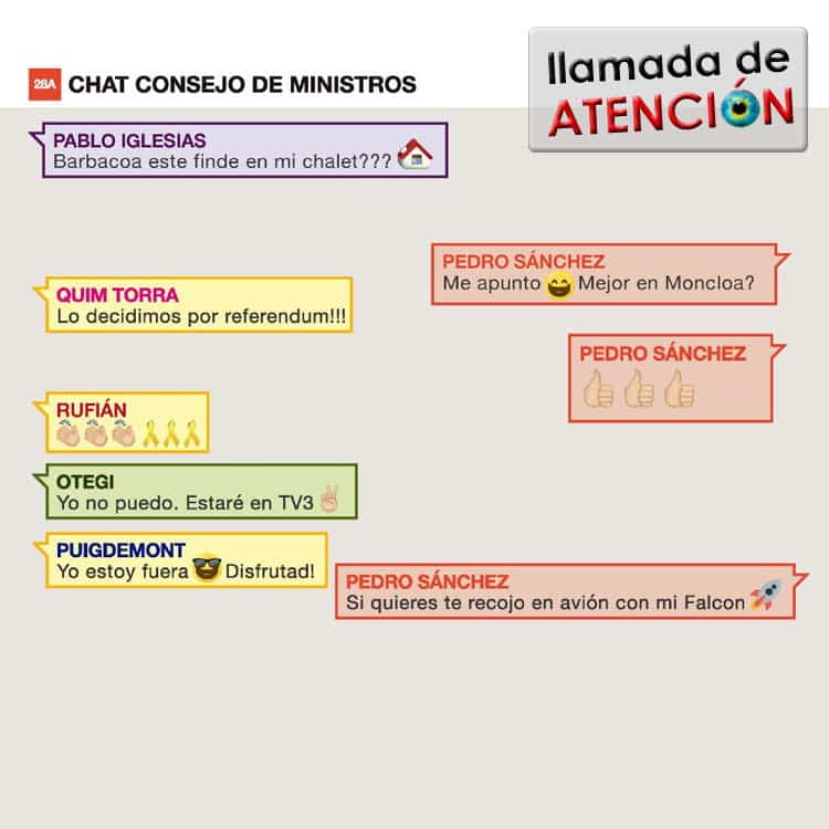 chat consejo de ministros de Ciudadanos