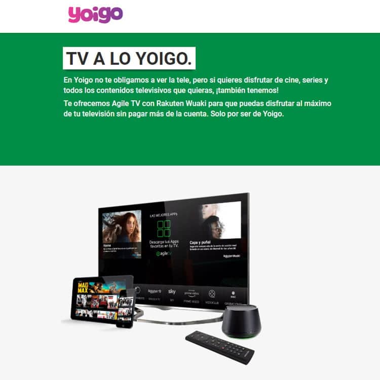 Netflix en Agile TV, de Yoigo