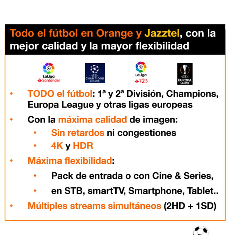 fútbol en Orange TV para la temporada 2019-2020