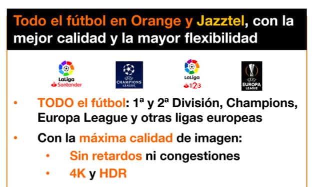 fútbol en Orange TV para la temporada 2019-2020