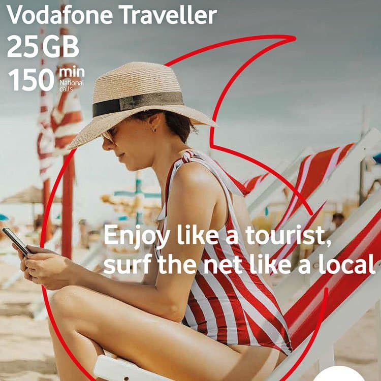 Vodafone Traveller, tarjeta SIM para turistas