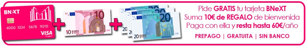 Pedir tarjeta Bnext gratis con 10 euros de regalo