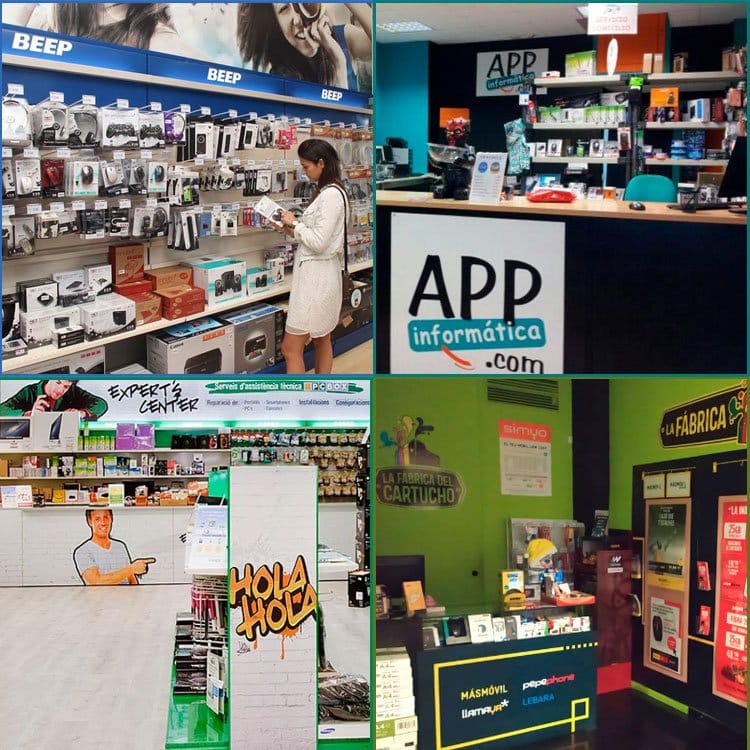 El grupo Masmóvil en las tiendas Beep, Pc Box y La fábrica del cartucho