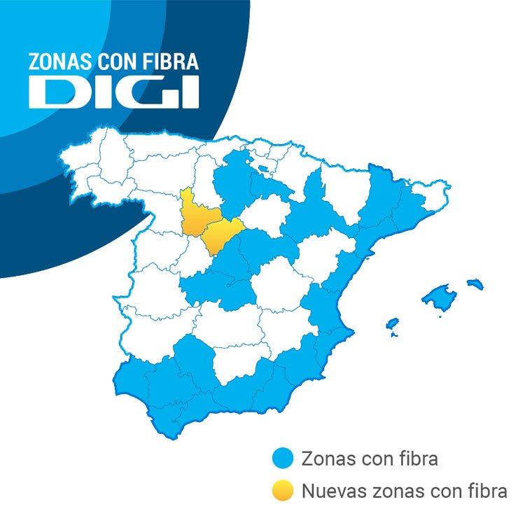 la fibra de Digi llega a Segovia y Valladolid