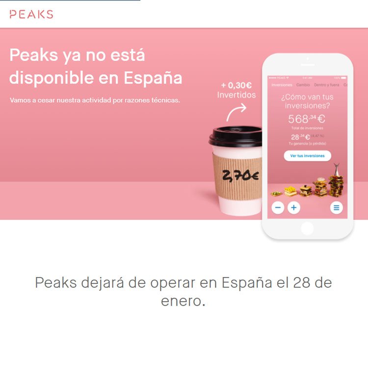 cierre de Peaks en España