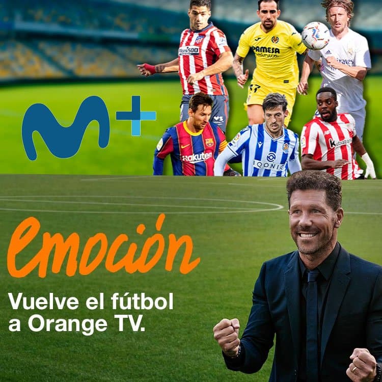 fútbol 2021-22 con Movistar Fusión y Orange Love