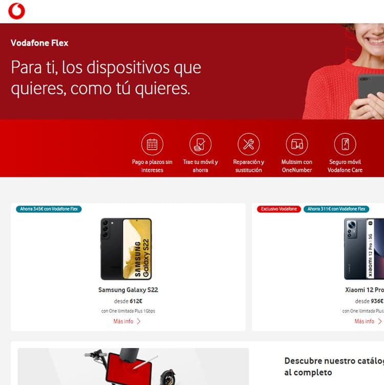 Vodafone Flex financiación de smartphones