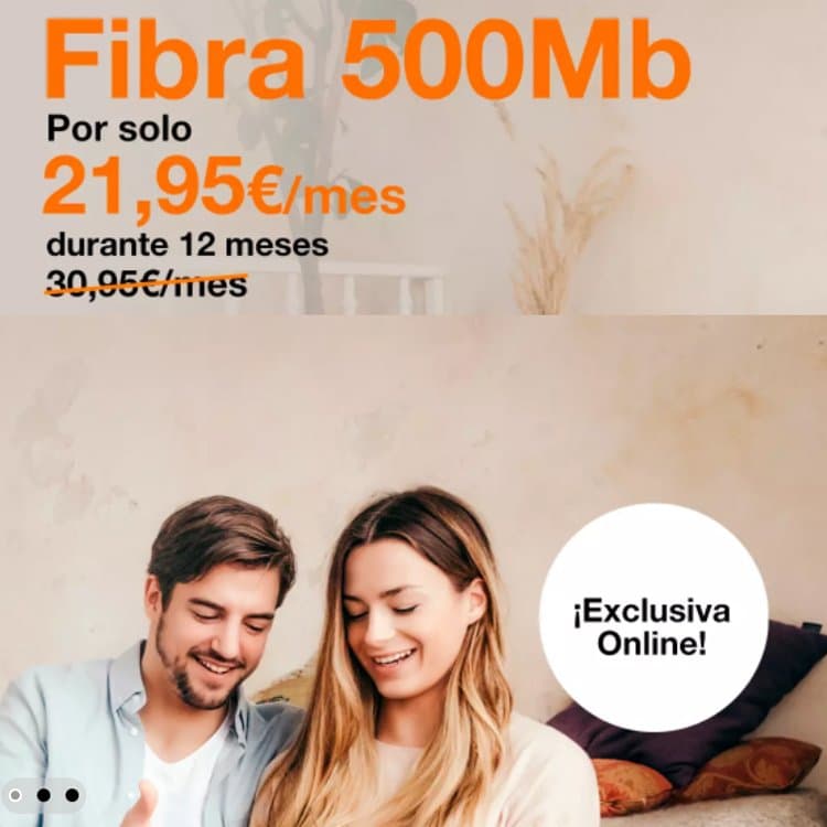 oferta de fibra de 500Mbps de Orange