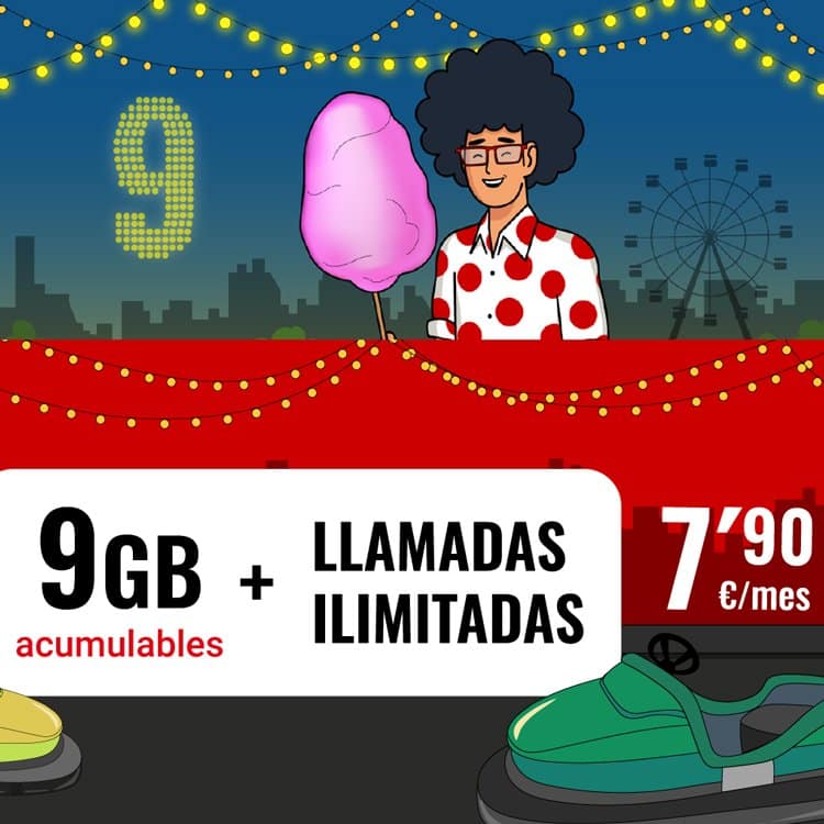tarifa 9GB y llamadas ilimitadas por 7,9€/mes de Pepephone