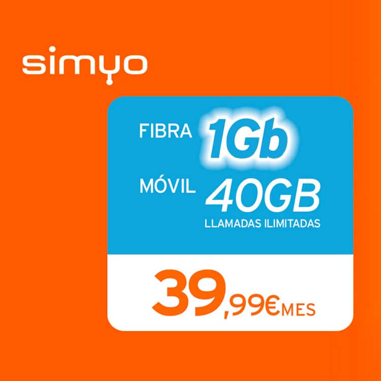 fibra óptica de 1Gbps de Simyo