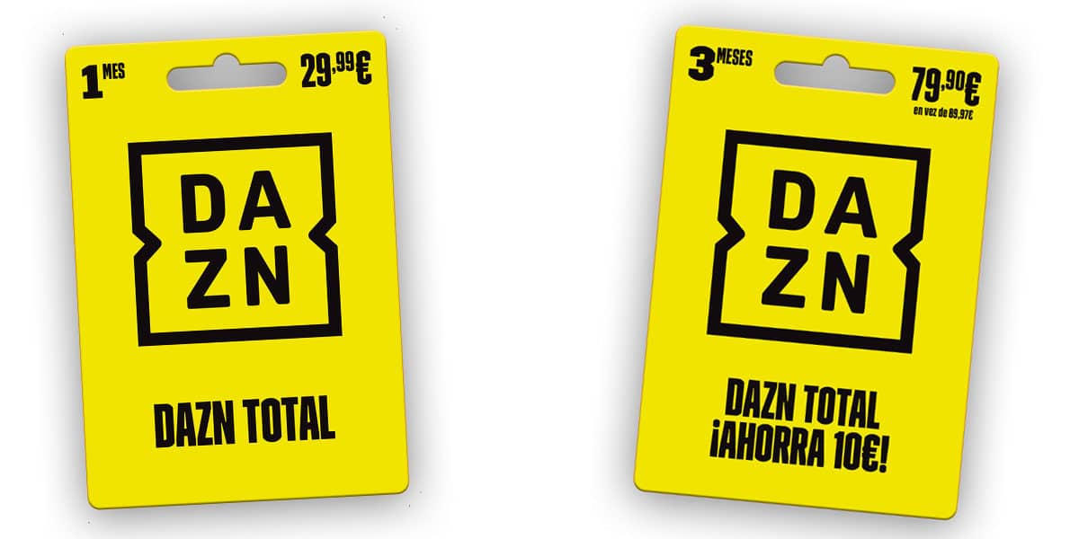 suscripción prepago de 1 y 3 meses a Dazn Total