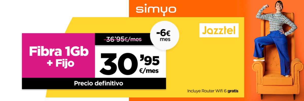 tarifas de fibra de 1Gbps en Simyo y Jazztel