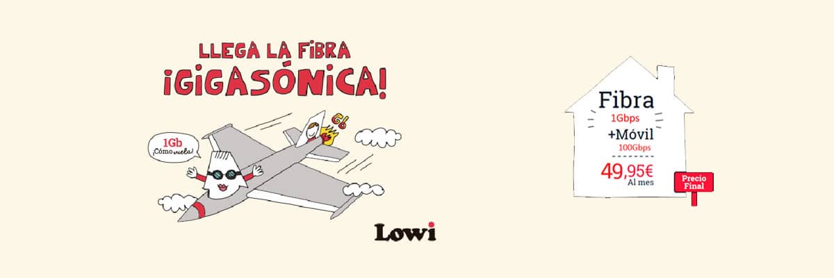 fibra de 1Gbps de Lowi