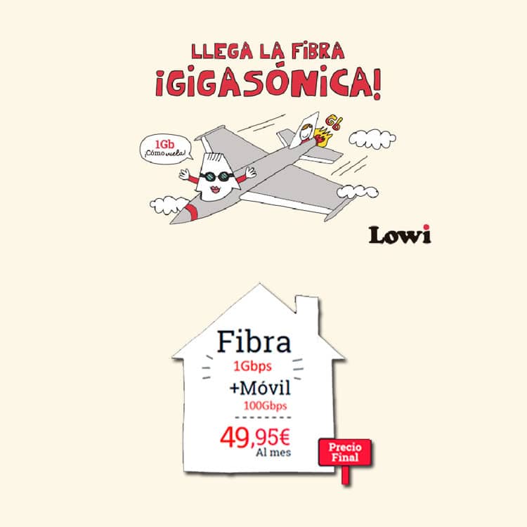 fibra de 1Gbps de Lowi