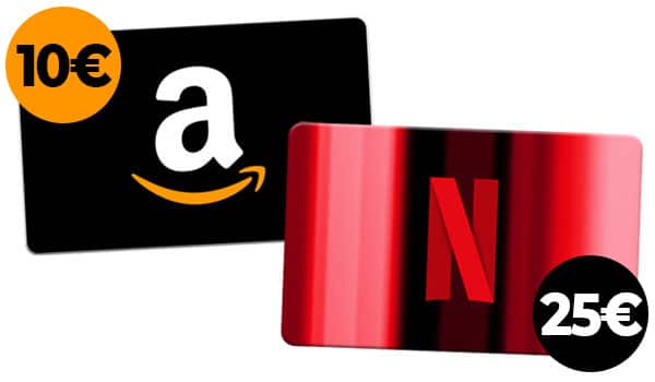10€ en Amazon + 25€ en Netflix
