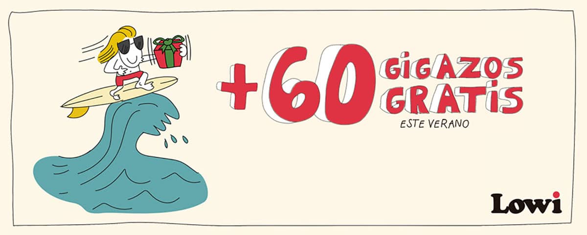 Oferta de verano 2023 de Lowi con 60GB extra gratis