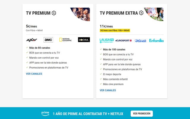 Agile TV Premium con Amazon Prime gratis
