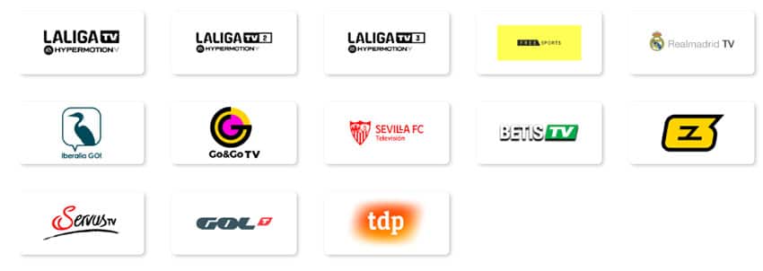 Canales de deportes de Elige TV de Finetwork