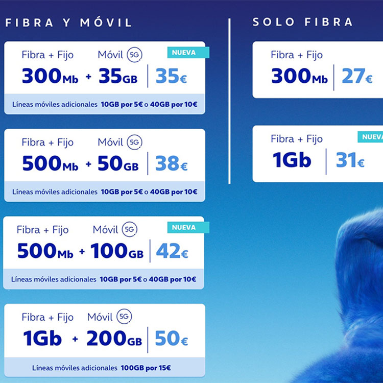 catálogo de tarifas de O2 en agosto de 2023