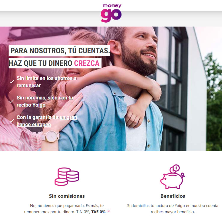 cuenta MoneyGO para clientes de cualquier operador