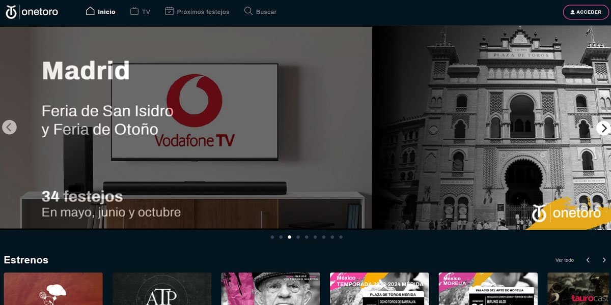 Vodafone TV con OneToro TV