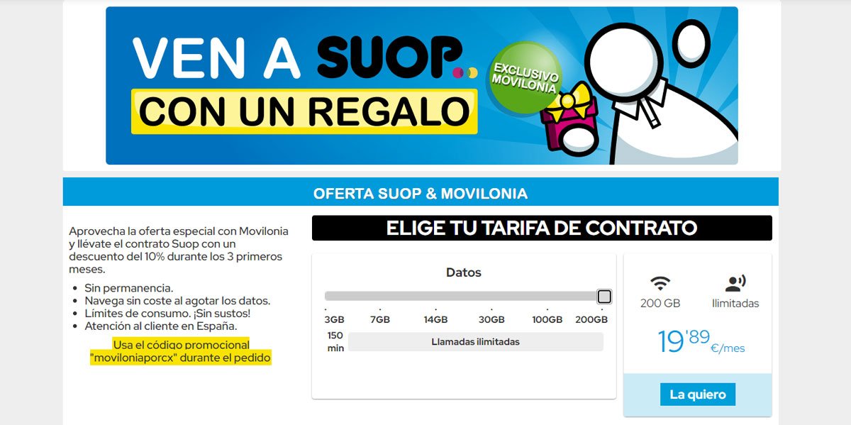nuevas tarifas móviles de Suop en abril de 2024