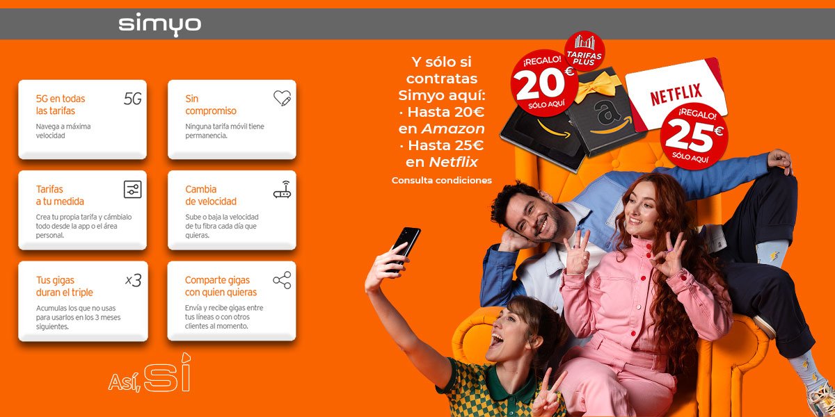 ofertas de tarifas de Simyo desde Movilonia