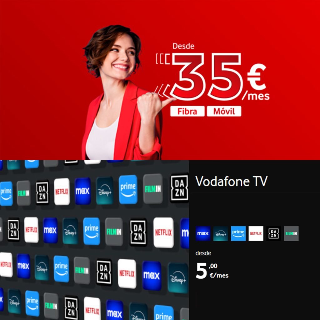 nuevas tarifas de fibra, móvil y TV de Vodafone