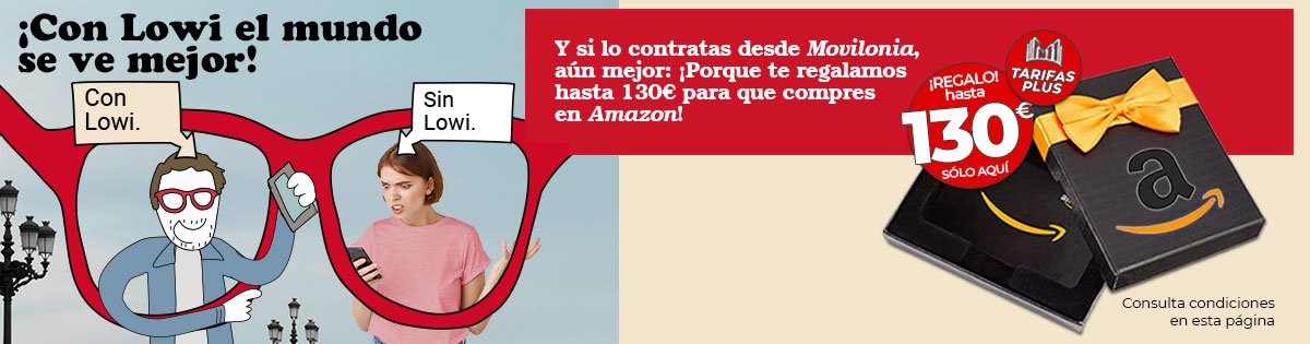 oferta exclusiva de Lowi en las Tarifas PLUS de Movilonia