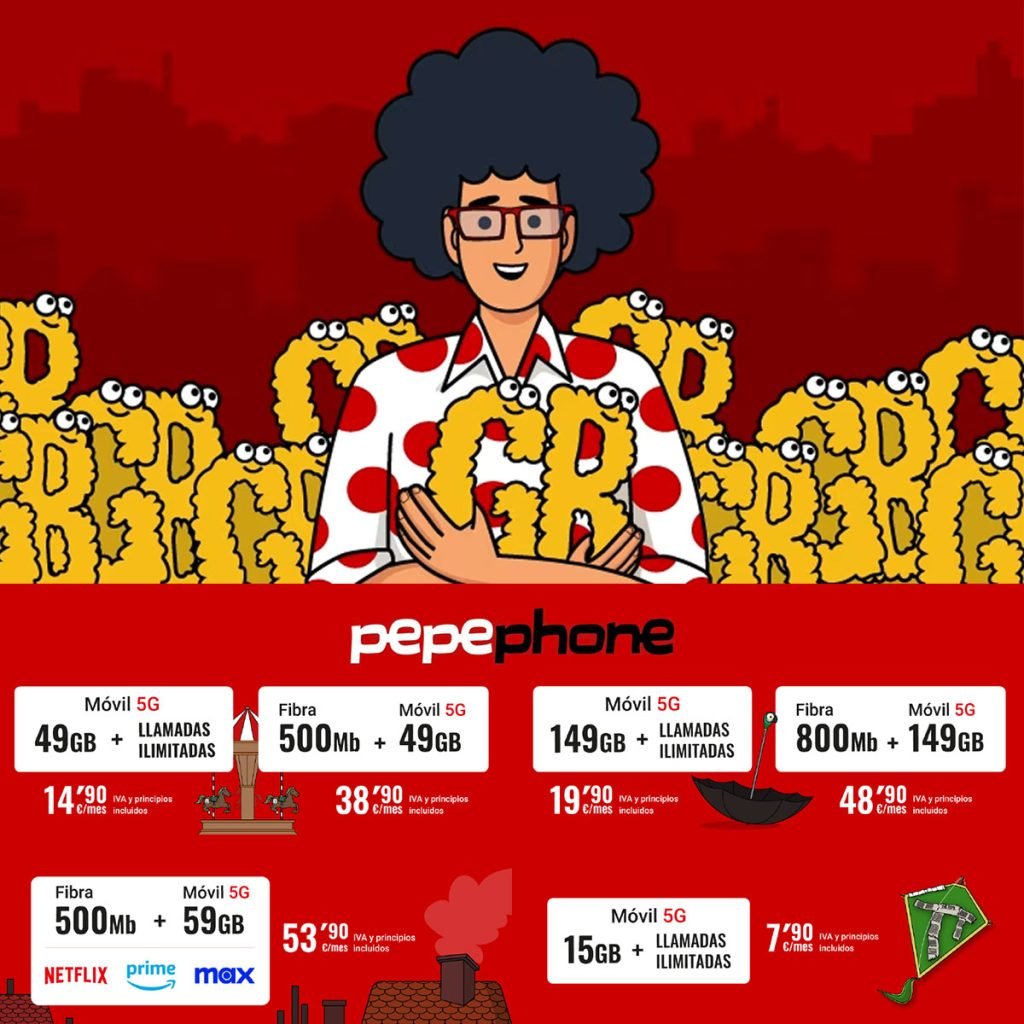 subida de GB en todas las tarifas de Pepephone