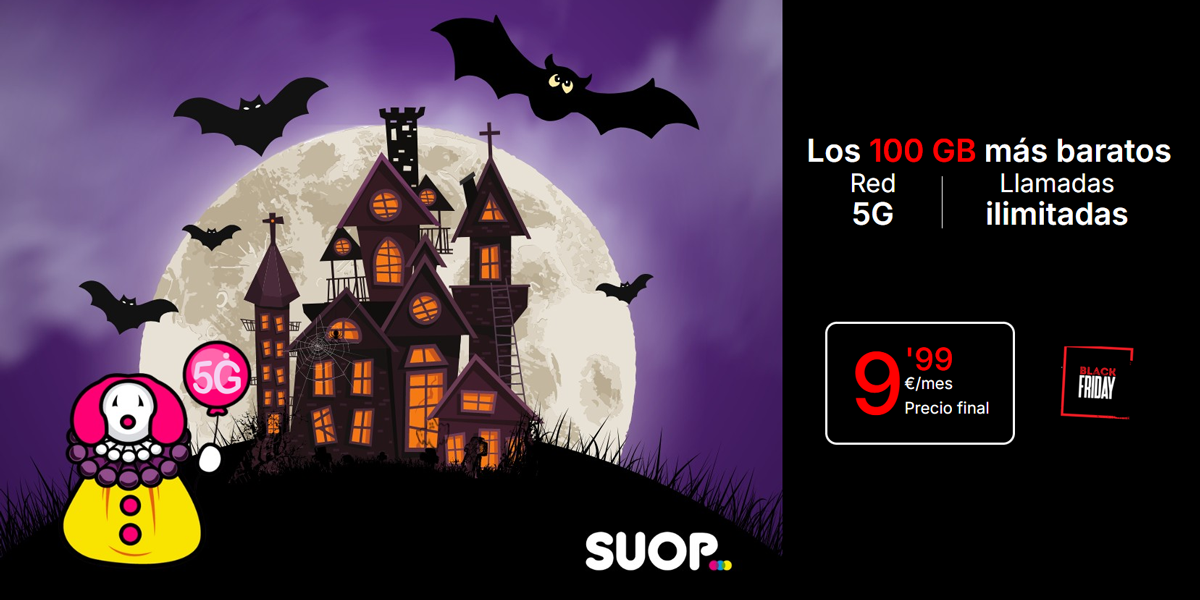 oferta Black Friday de la tarifa móvil de Suop con 100GB