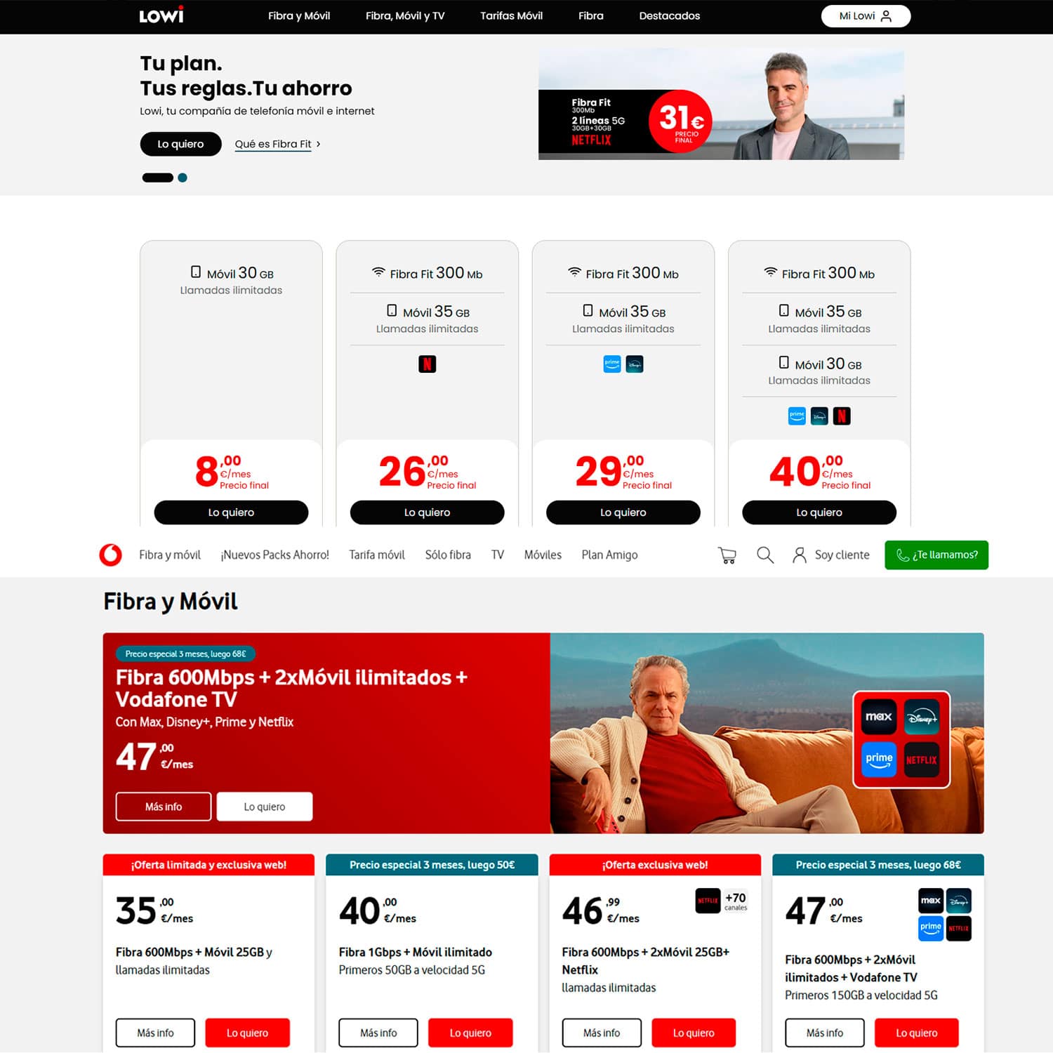 Lowi cada vez más Vodafone