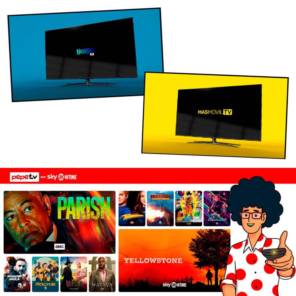 PepeTV, Masmóvil TV y Yoigo TV