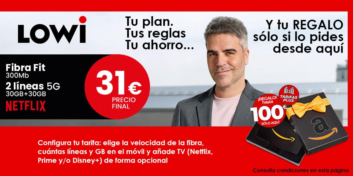 oferta exclusiva de Lowi con tarifas PLUS de Movilonia